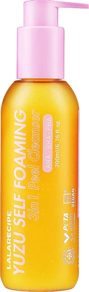 LaLa Recipe Yuzu Self Foaming 3-in-1 Peel Cleanser 200ml